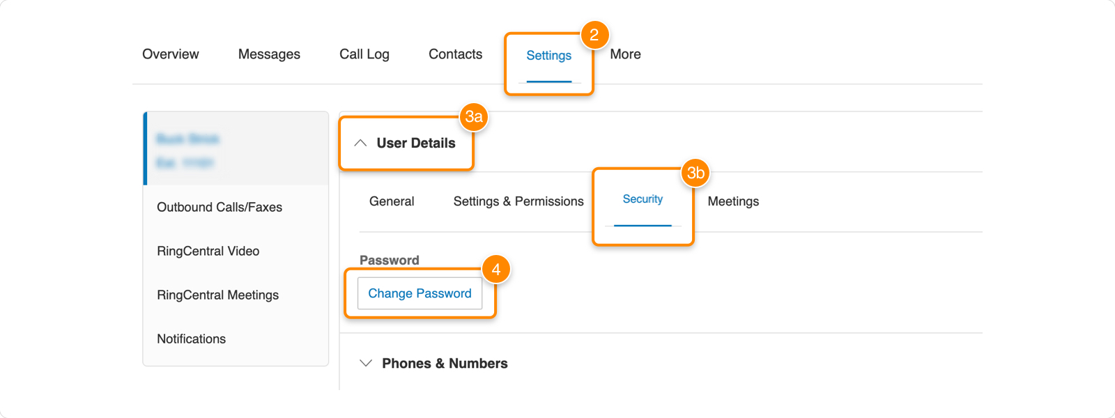 Cambiar la contraseña de su cuenta de RingCentral RingCentral MVP