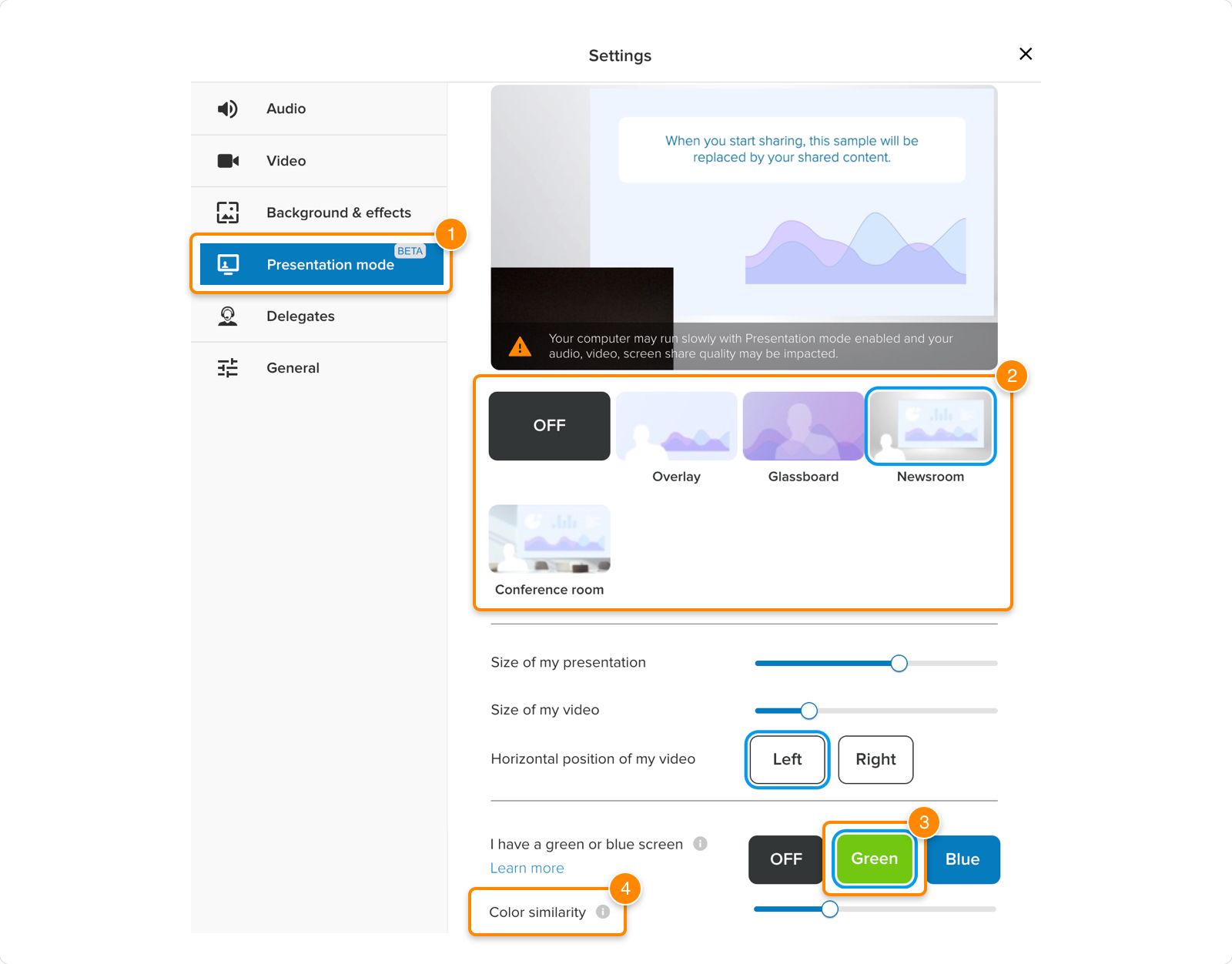 ringcentral presentation mode