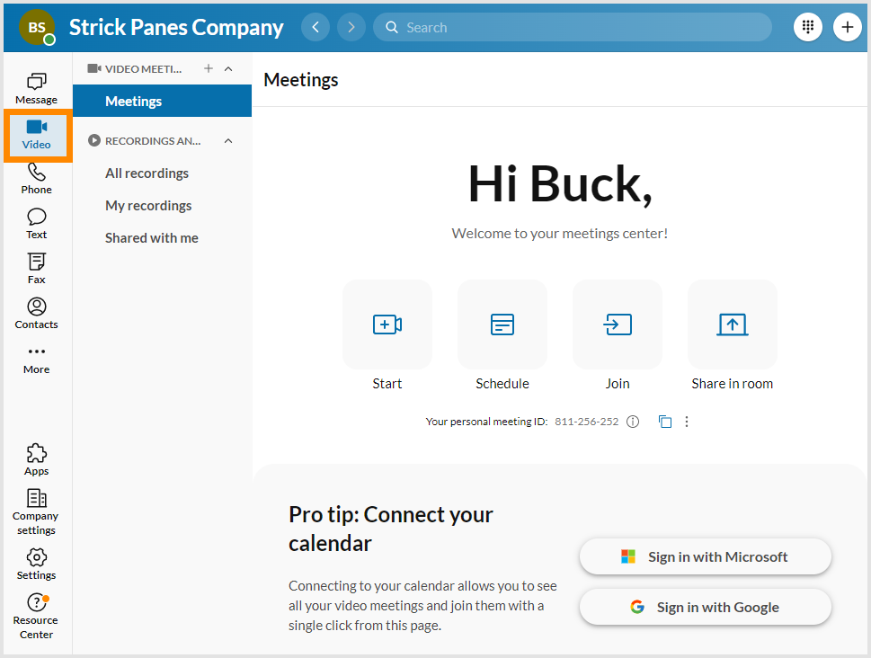 RingCentral app reference guide RingCentral app