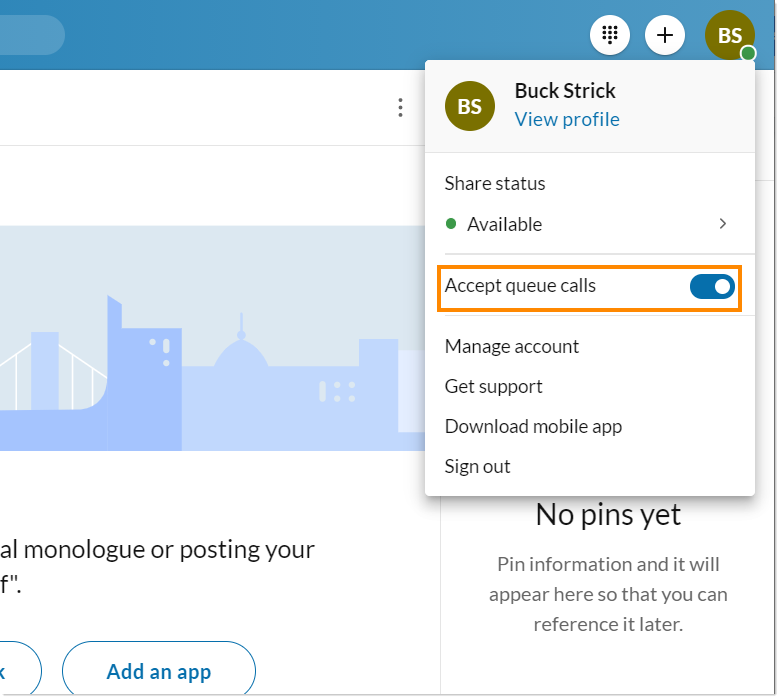 Setting up your RingCentral app desktop and web to receive queue calls