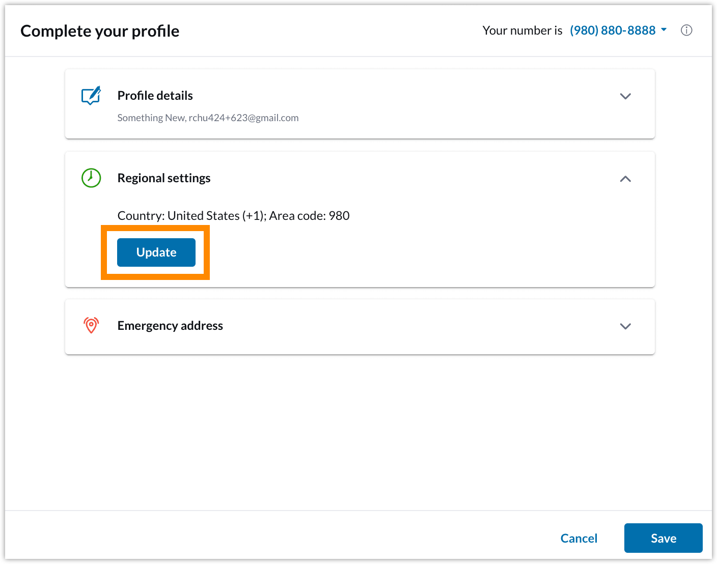 Setting your regional settings in the RingCentral app desktop and web