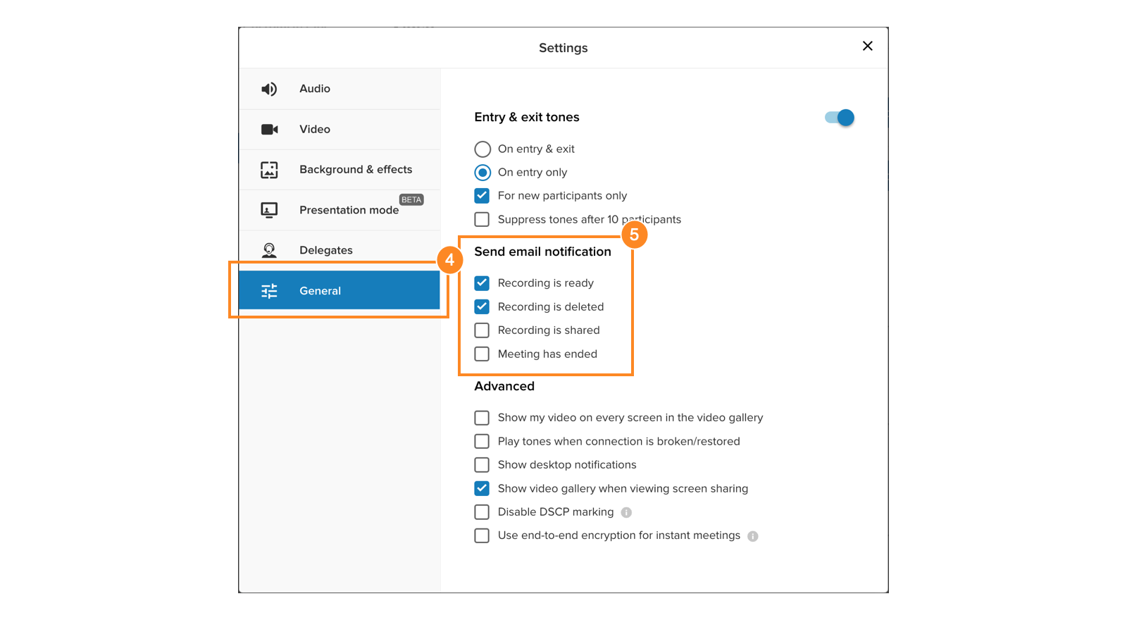 Using the RingCentral app for desktop and web to manage RingCental Video recordings