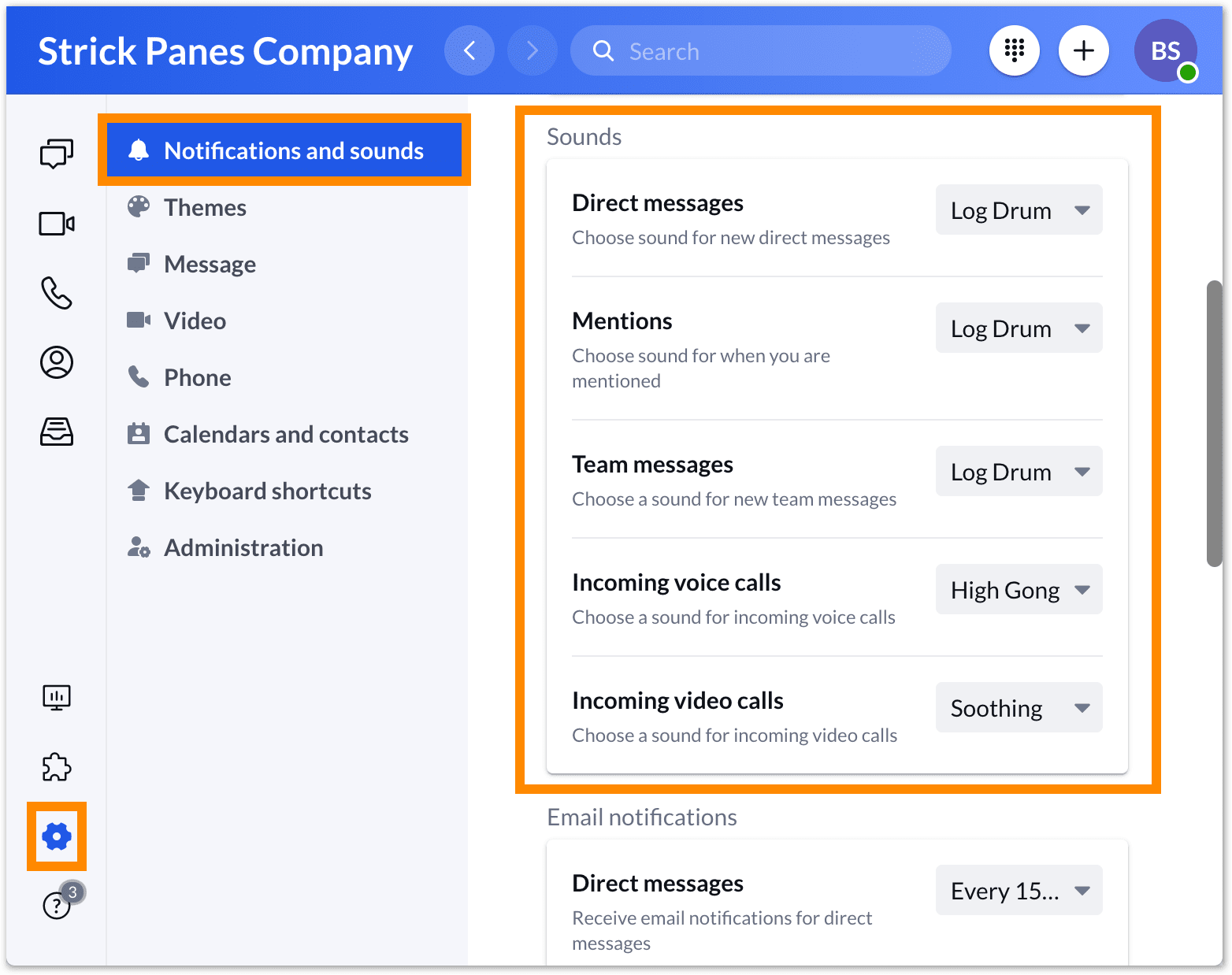 Setting RingCentral Video meeting notifications on RingCentral app