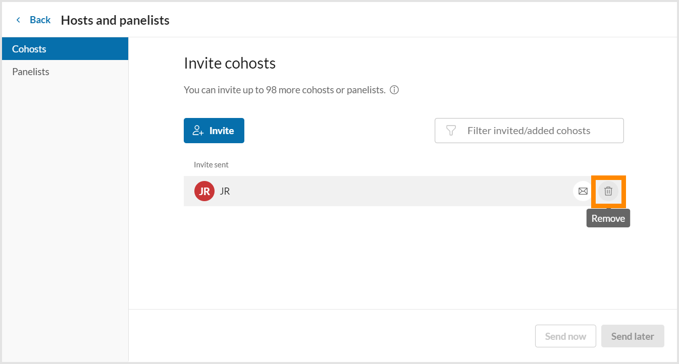 Managing Webinar Invitations RingCentral Webinar