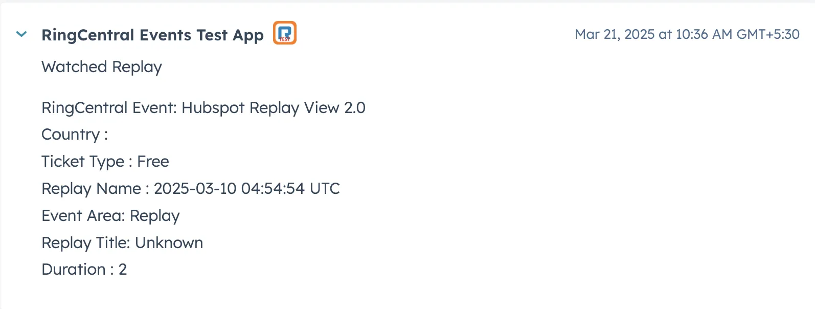 HubSpot integration - Replay watched duration engagement signal