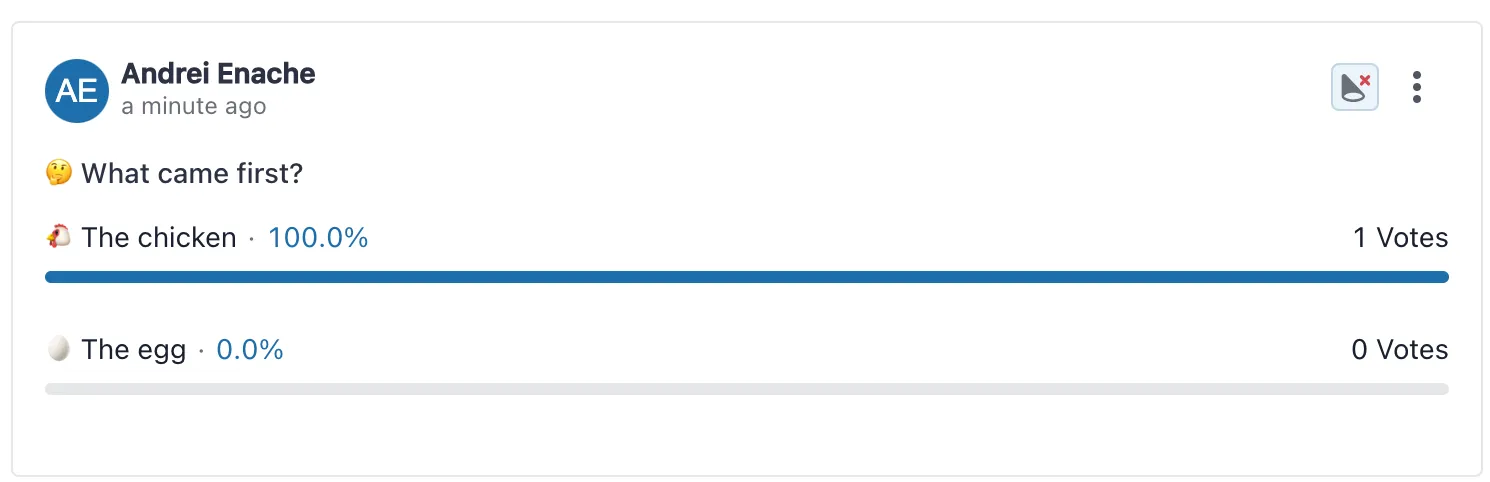 Highlight polls on screen