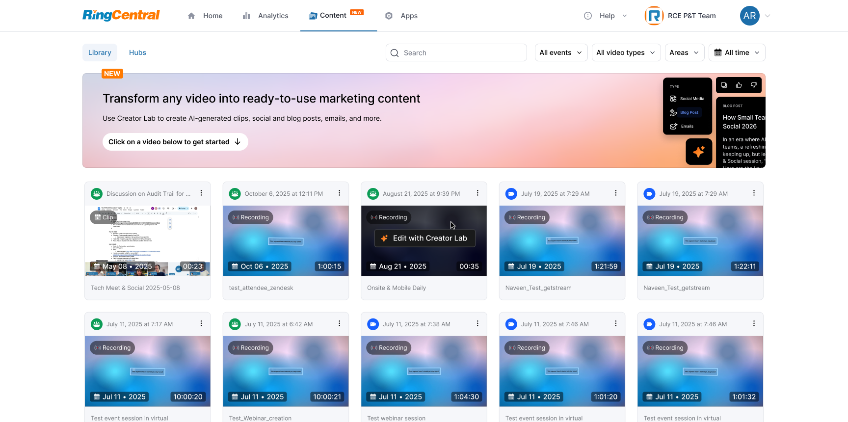 RingCentral Events Release Notes | January 2026