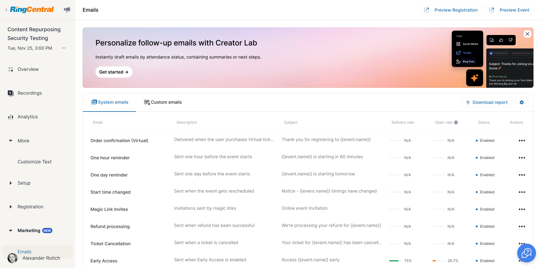 RingCentral Events Release Notes | January 2026