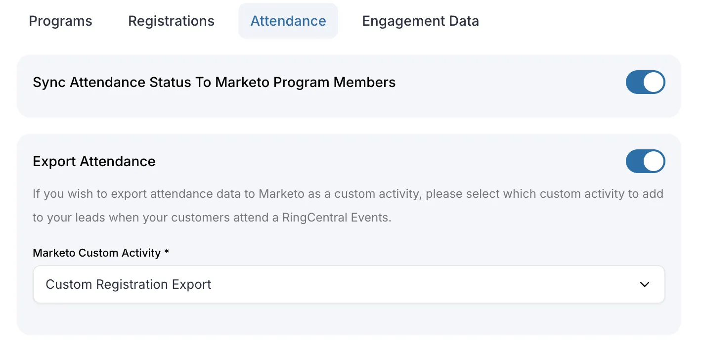 Marketo integration - Toggle for enabling/disabling Attendee data sync