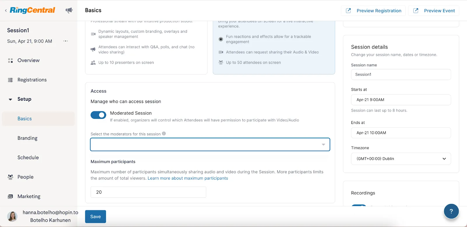 Assigning moderators