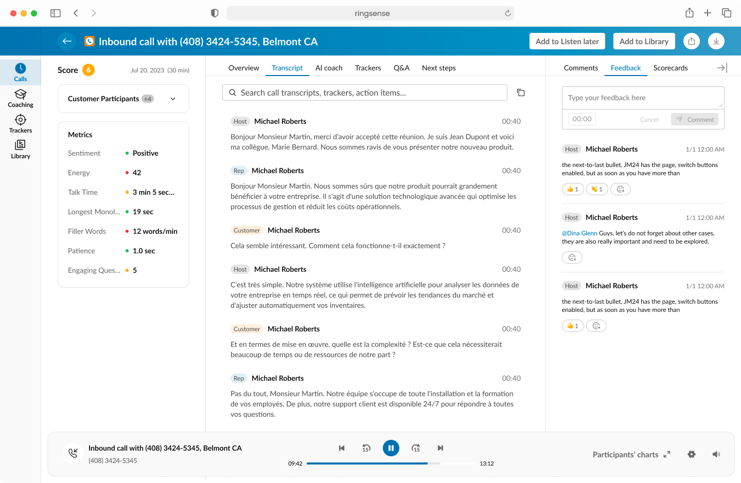RingSense for RingCX Release Notes | Q3 2024