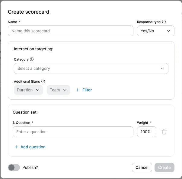 Scorecard Targeting Filters