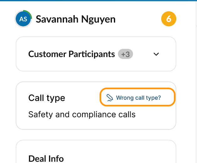Call Type Prediction Feedback