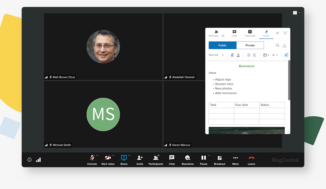 Collaborative Meeting Notes How-to videos | RingEX